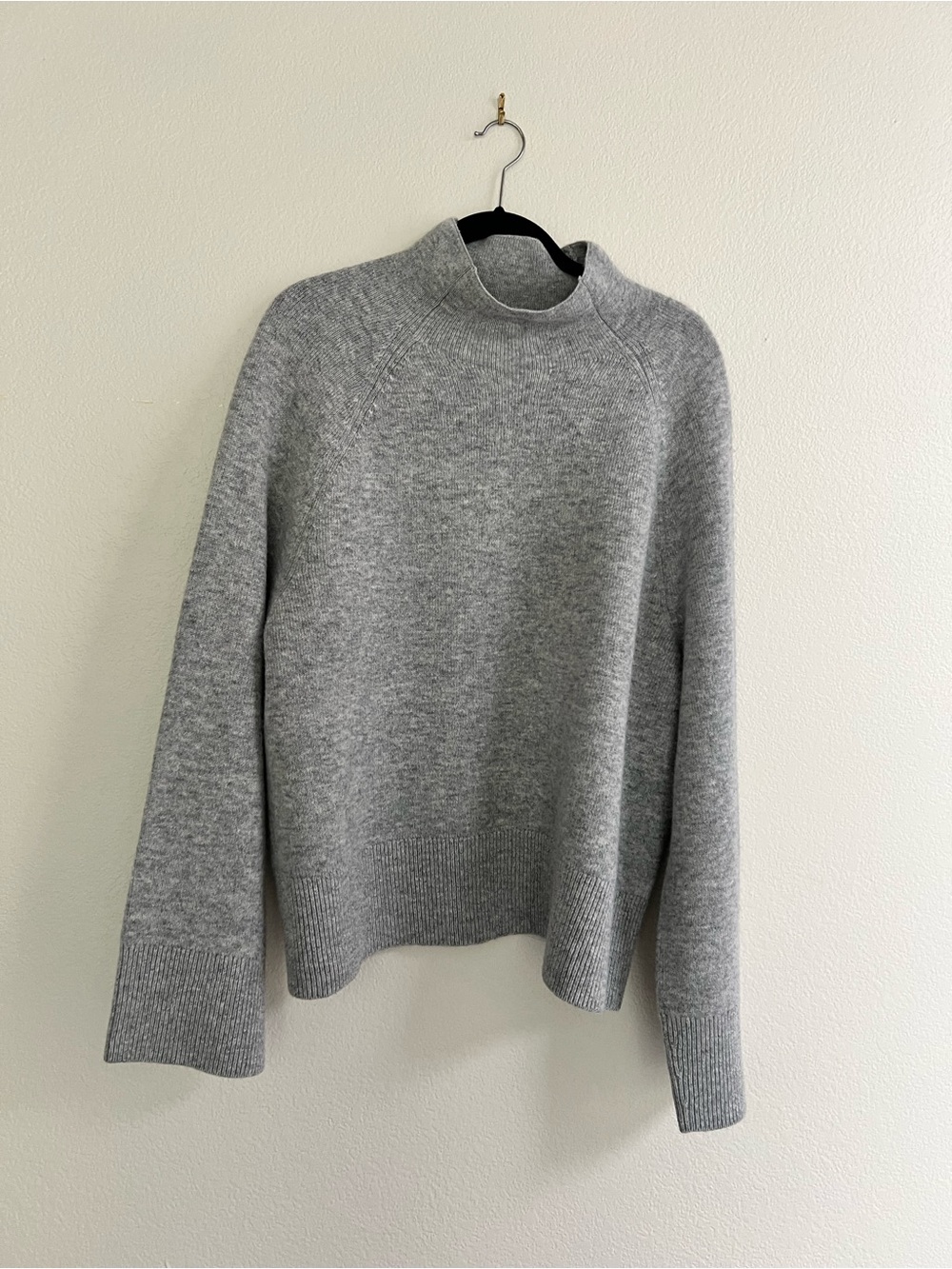 H&M Wool Grey Mock Neck boxy Sweater - Picture 7 of 8